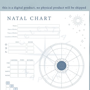 Blank Natal Chart Wheel: Astrology Birth Chart Worksheet (PDF) - Etsy