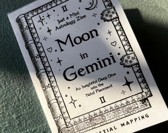 Moon in Gemini Astrology Mini Zine: DIY Printable (Digital Product)