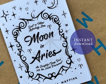 Moon in Aries Astrology Mini Zine (Digital Download)
