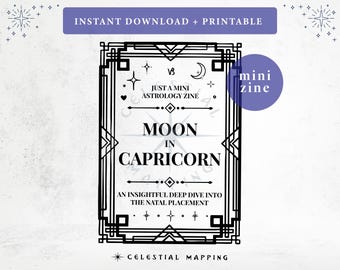 Moon in Capricorn Astrology Mini Zine (Digital Download)
