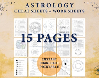 Astrologi fusklappar: Arbetsblad för födelsehoroskop (utskrivbar PDF)