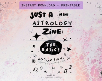 Astrology Zodiac Sign Mini Zine: DIY Basics (Digital Product)
