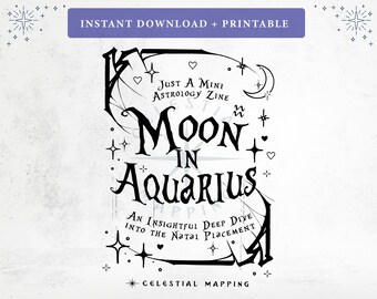 Moon in Aquarius Astrology Mini Zine (Digital Download)