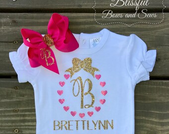 Baby Girl Clothes Baby Shower Gift Monogram Baby Girl Clothes Monogrammed Bow Cute Baby Girl Clothes Baby Girl Bow Pink Gold Newborn Gift Baby Girl Clothes Baby Shower Gift Monogram Baby Girl Clothes Monogrammed Bow Cute Baby Girl Clothes Baby Girl Bow Pink Gold Newborn Gift