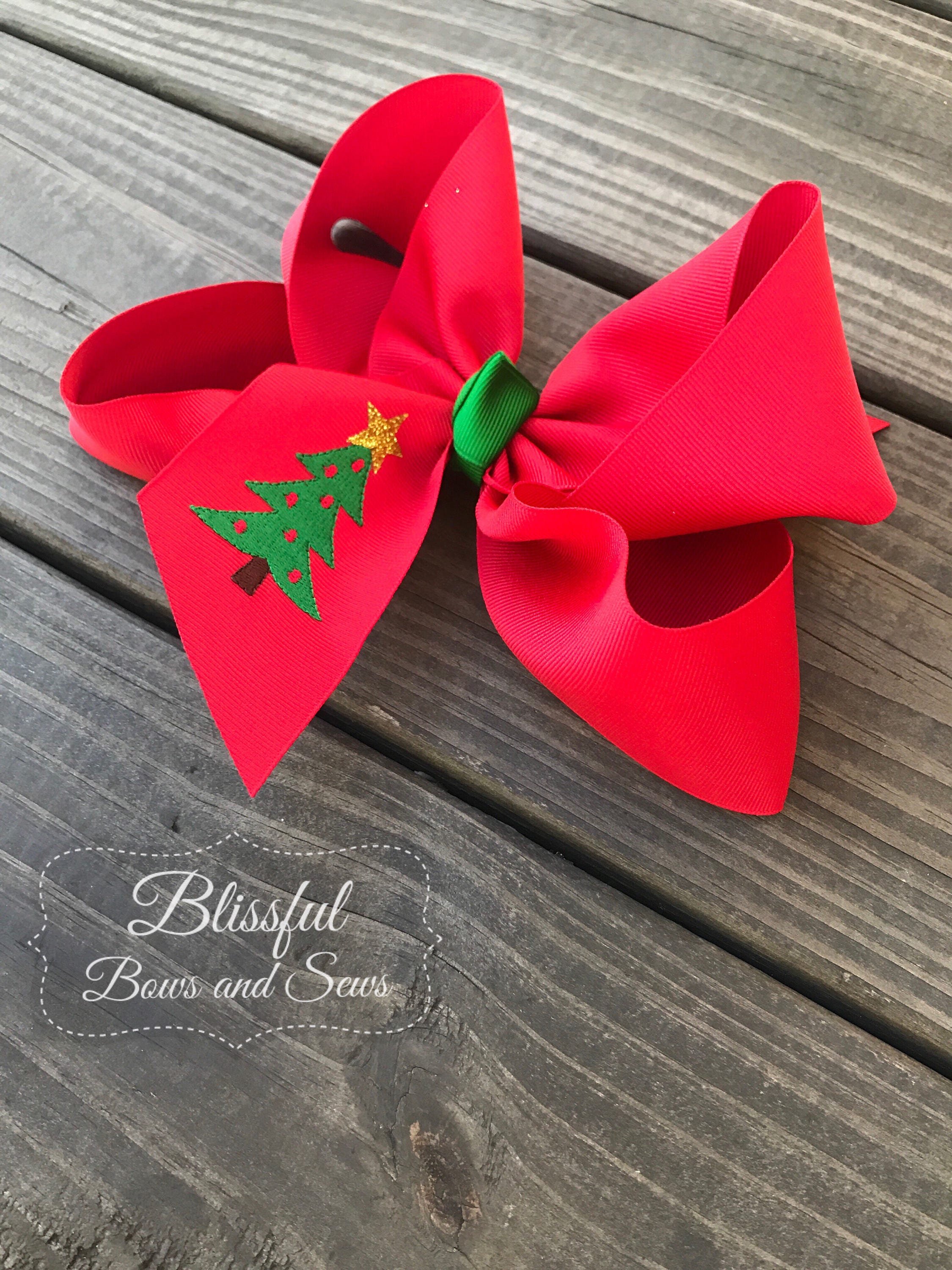 Christmas Tree Hair BowChristmas BowBoutique Hair BowTree Etsy