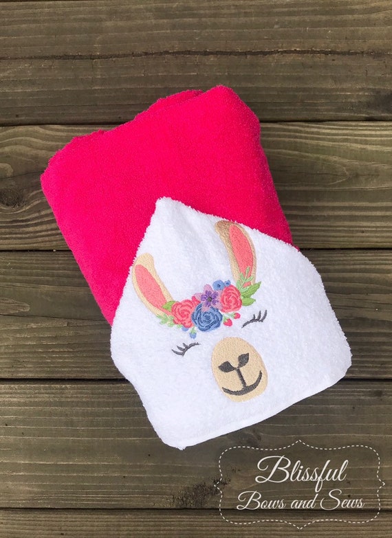 llama baby towel
