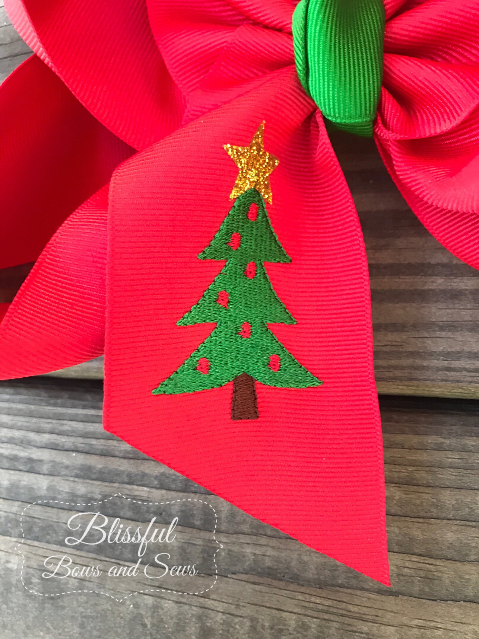 Christmas Tree Hair BowChristmas BowBoutique Hair BowTree Etsy