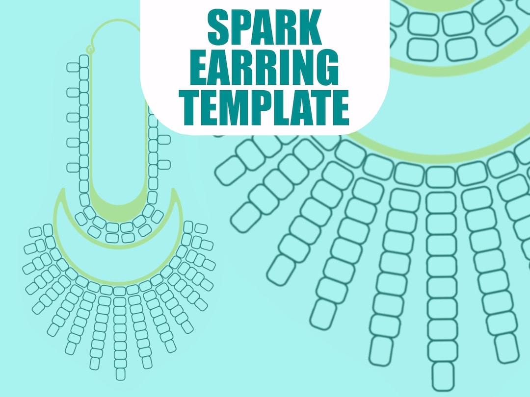 Spark Seed Bead Graph, Bead Weaving Earring Template Etsy