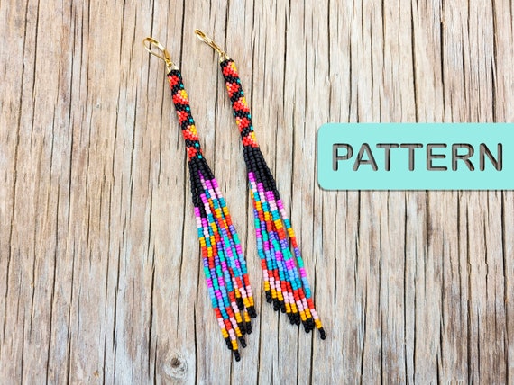 Quinn Bloom Willow Beaded Tassle Fringe Earring Pattern (DIY