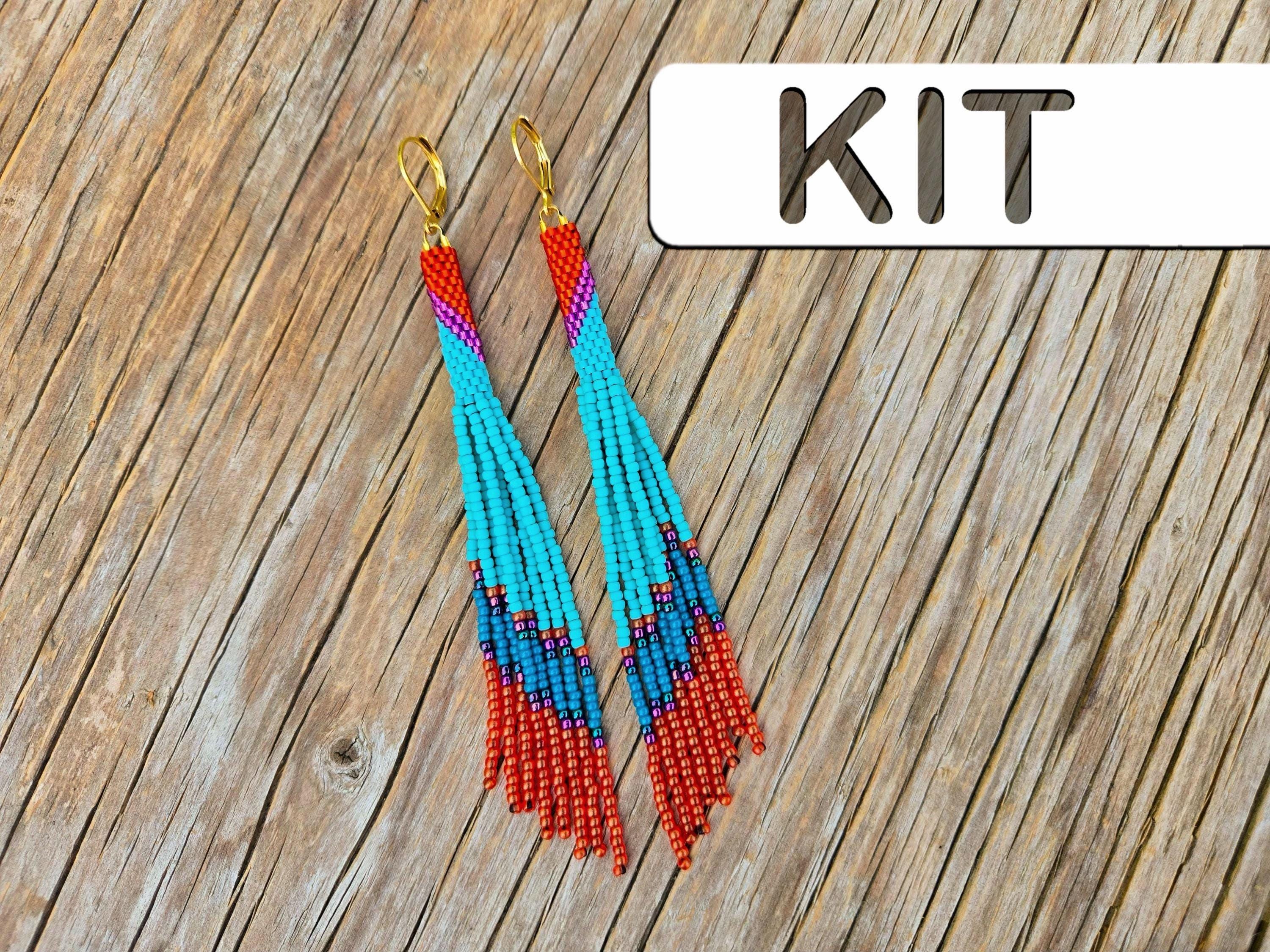 TROPICAL Willow Fringe Earring Kit, DIY Bead Earring Kit