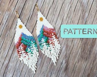 Mountain Seed Bead Earring Pattern PDF