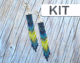 Handgemachter Schmuck: Seaside Mini Groove Perlen Fransen Ohrring (Beginner Beading Kit)