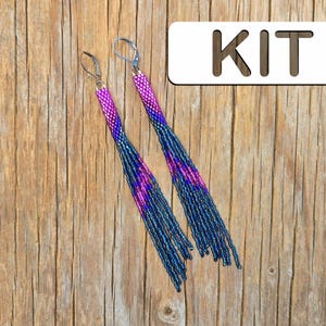 Beaded Earring DIY: Jewel Metallic Willow Beaded Peyote Tassel Earring (Beginner Beading Kit)