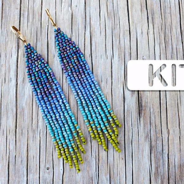 Bead Fringe Earrings Etsy