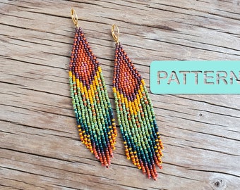 Seasons Autumn Seed Bead Earring Pattern PDF