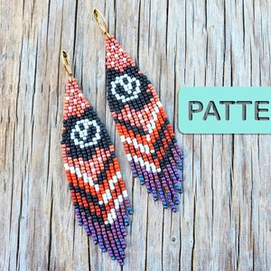 SUNSET Little Garden Seed Bead Earring Pattern PDF