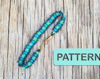 Motif de bracelet de perles bohème (Motif de perles de rocaille bricolage PDF) Bracelet Waters Rove