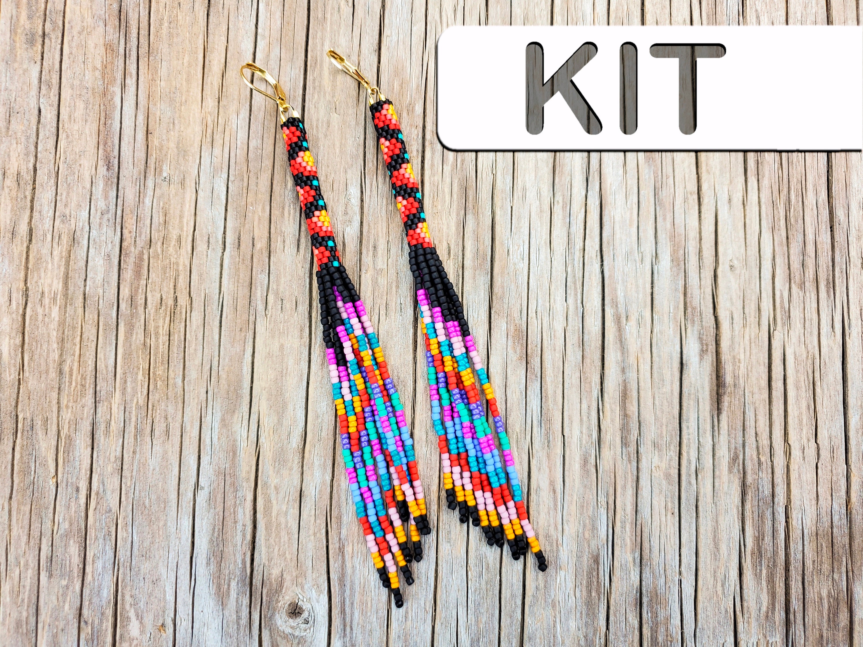 Kit de pendientes con flecos QUINN BLOOM WILLOW, kit de pendientes con  cuentas diy