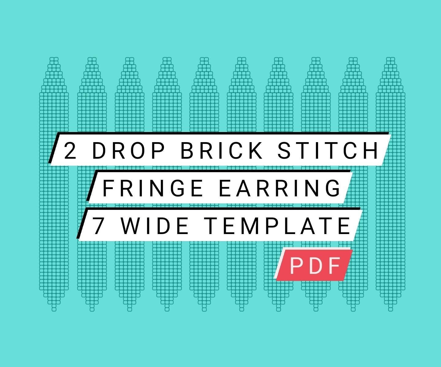 Kits & How To Jewelry & Beauty 7 wide 2 Drop Brick Stitch Fringe