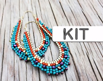 Origins Filigree Drop Hoop Earring Kit: Intermediate Bead Weaving Kit