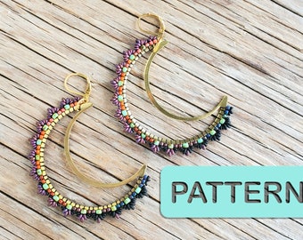 Soul Lotus Picot Mond Perlen Ohrring (DIY Samen Perlen Muster PDF)