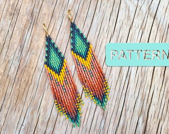 Seasons Summer Seed Bead Earring Pattern PDF