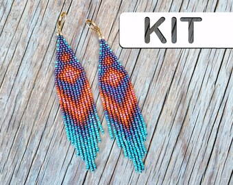 Handmade Jewelry: Morning Airt Beaded Earrings (Beginner Seed Bead Kit)