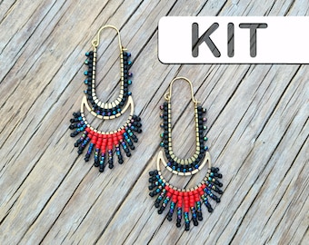 Beaded Earrings: Feyre Spark Beaded Earring Kit (Intermediate Beading Kit)