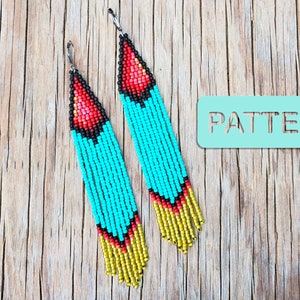 Bold Toons Seed Bead Fringe Earring Pattern PDF