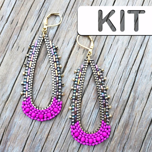 CANDY FILIGREE Drop Beaded Earring Kit, Seed Bead Earring Kit