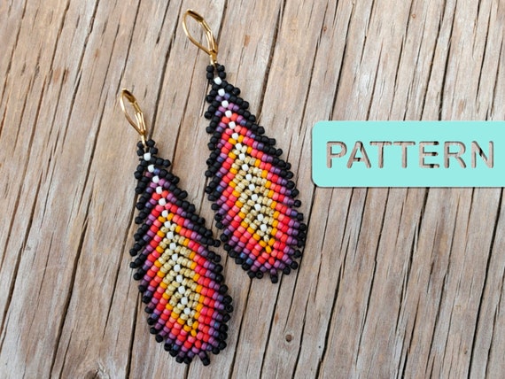 Buy Firenice Feather Seed Bead Earring Pattern PDF Online in India