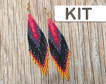 Ohrringe DIY Kit: Apex Brick Stich Ohrring (Anfänger)