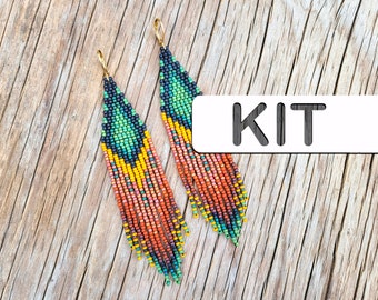 Brick Stich Perlen Fransen Ohrring Kit - auch der Sommer!