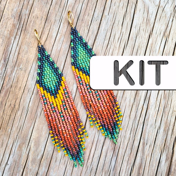 SUMMER TOO Seasons Woven Earring Kit, Seed Bead Earring Kit