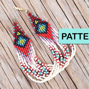 Sweet Strands Woven Bracelet (Beginner Bracelet Beading Pattern PDF)