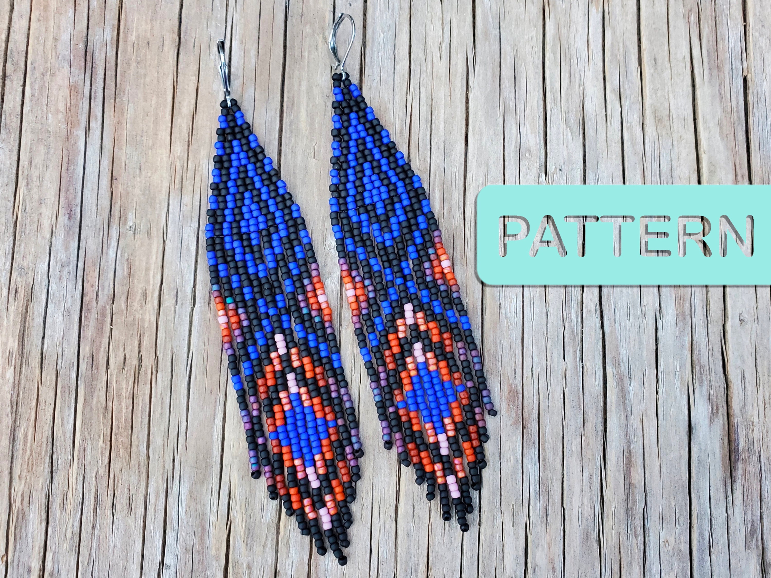 【miii】2WAY BEADS FENCE LAYERED Lexie Game Day Horizontal Stripes Beaded Fringe Earrings