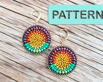 Kindle Mandala Beaded Earring Pattern PDF