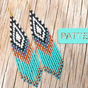 Vacation Echo Fringe Seed Bead Earring Pattern PDF