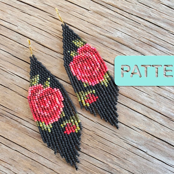 Dolly Rose 'Eh Seed Bead Earring-patroon PDF