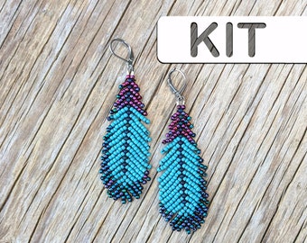 METALLICS Feather Fringe Earring Kit, Bead Earring Kit