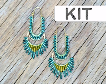 Handgefertigter Schmuck: Elain Spark Rocailles Ohrring (Intermediate Kit)