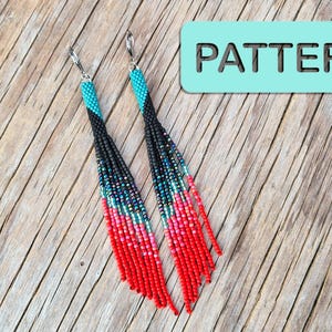 Friday Night Willow Beaded Tassle Fringe Earring Pattern PDF