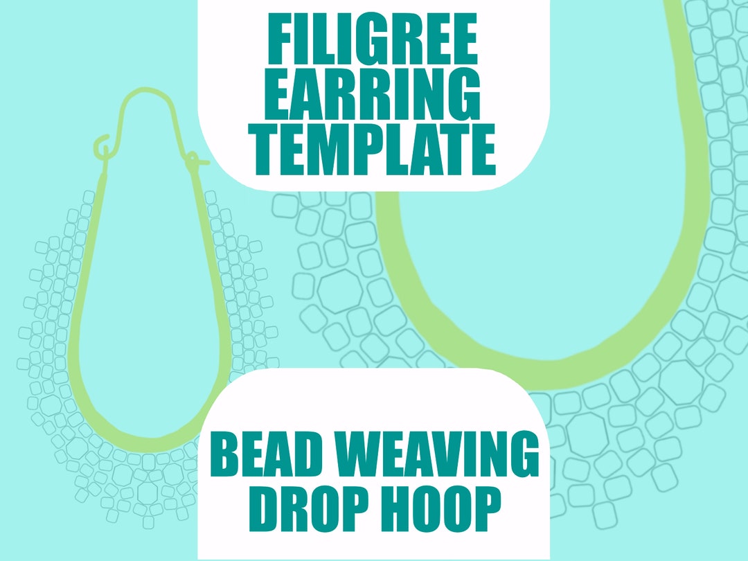 Filigree Seed Bead Graph, Bead Weaving Earring Template Etsy