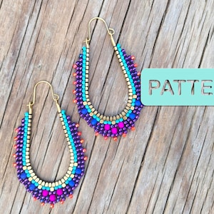 Seed Bead Earring Pattern, Josephine Filigree Bead Earring Pattern PDF