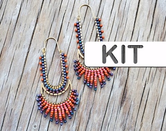 Ohrring Herstellung DIY Kit: Noon Spark Perlen Ohrring (Intermediate Kit)