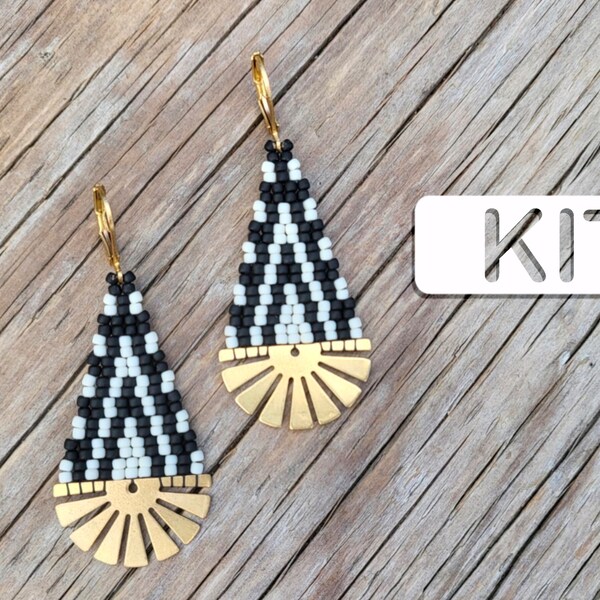 Sunset Seed Bead Earring Pattern - Etsy