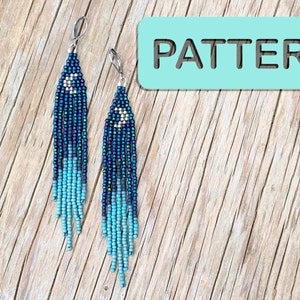 Middernacht metallic Daily steensteek kralen franje (doe-het-zelf-kraalpatroon pdf)