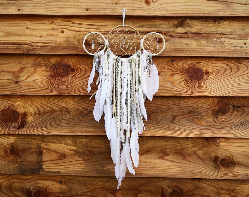 Small Moon Dream Catcher Wall Hanging Nursery Decor Nursery Etsy