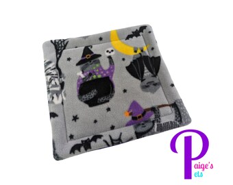 Potty Pad with U-Haul Lining for Guinea Pigs, Ferrets, Hedgehogs, etc. | Halloween Sloth (Witch) with Purple