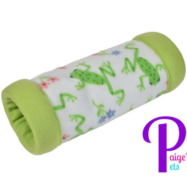 Fleece Tunnel, Guinea Pig Tunnel, Ferret Tunnel, Hedgehog Tunnel, Fleece Tunnel | Spring Frog with Green